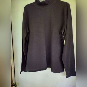 NWT St. John's Bay women's mock turtle neck Black XL